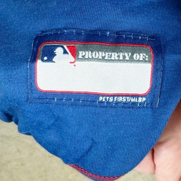 Pets First MLB Blue Property of the Chicago Cubs Baseball Dog T-Shirt - Picture 5 of 6
